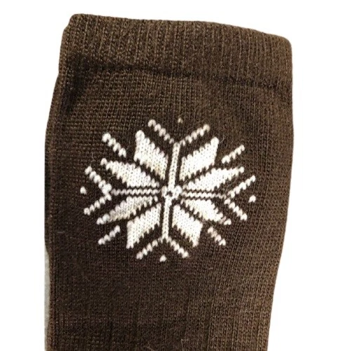 Snowflake Pattern Soft Acrylic Crew Women's Socks W7111S - Image 4 of 4