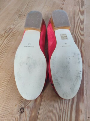 Ballerines John Lewis En Daim Rouge Imprimé Serpent - Taille 40 (UK 7), Neuves Avec Emballage