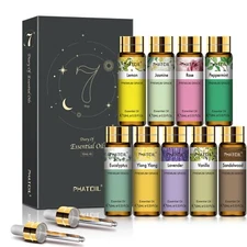 Pure Essential Oil Gift Kit Set 9 x 10ML -for Diffuser, Humidifier,Aromatherapy