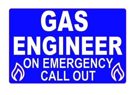 GAS ENGINEER ON EMERGENCY CALL OUT DASHCARD Leak pipe boiler oven GAS SAFE  | eBay