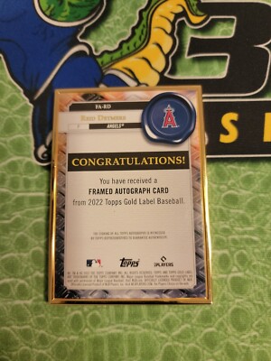 2022 Topps Gold Label Reid Detmers RC Autograph card. 【公式通販】