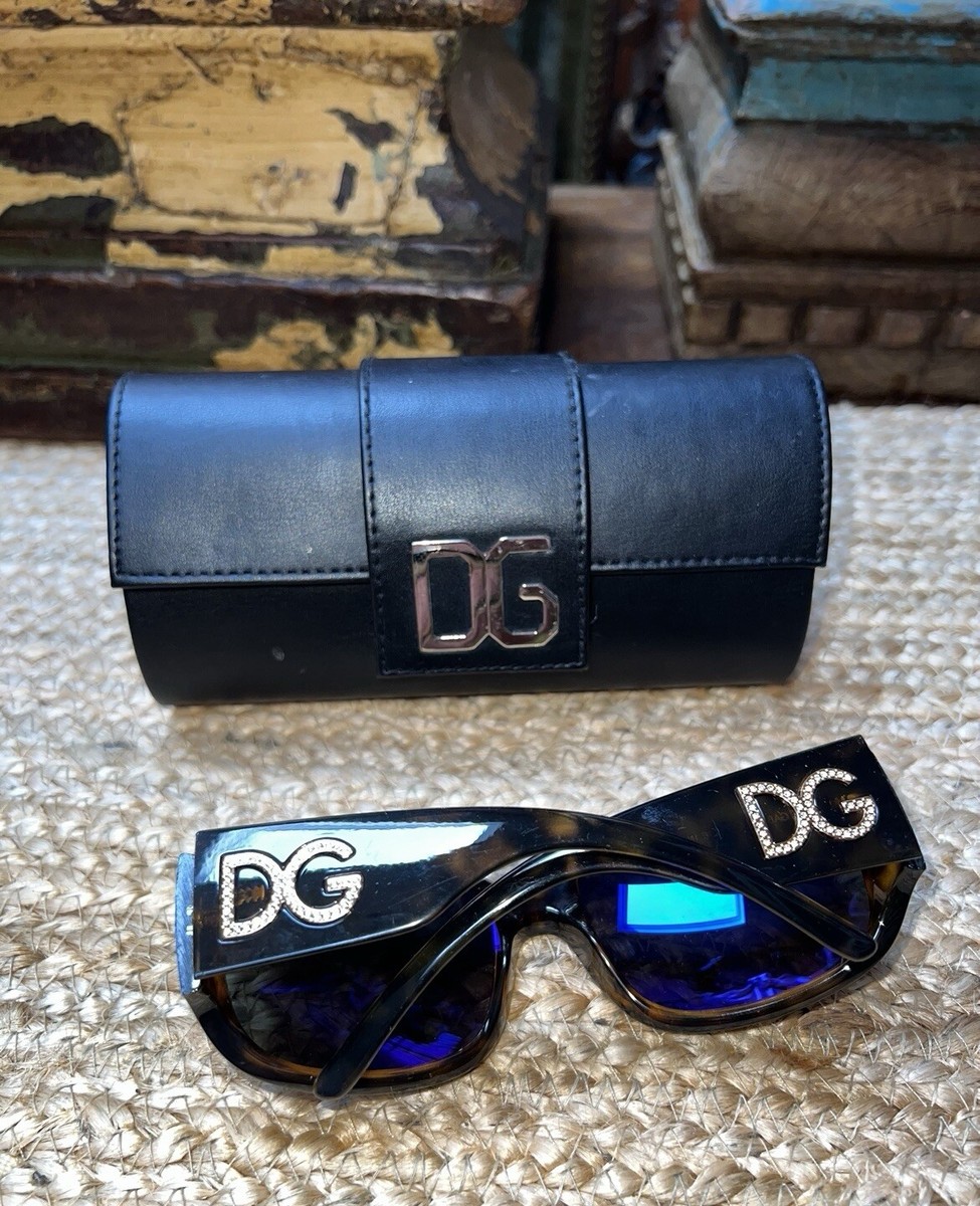 Dolce & Gabbana Brown Tortoise DG Rhinestone Sunglasses DG 6038-B