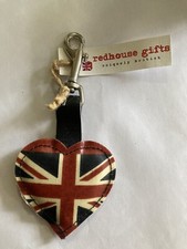 Leather Union Jack Decoration with belt clip style attachment