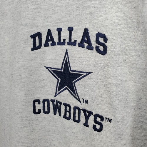 Camiseta grande gris de una sola puntada bordada 7 Dallas Cowboys logotipo años 90 nueva sin etiquetas - Imagen 4 de 8