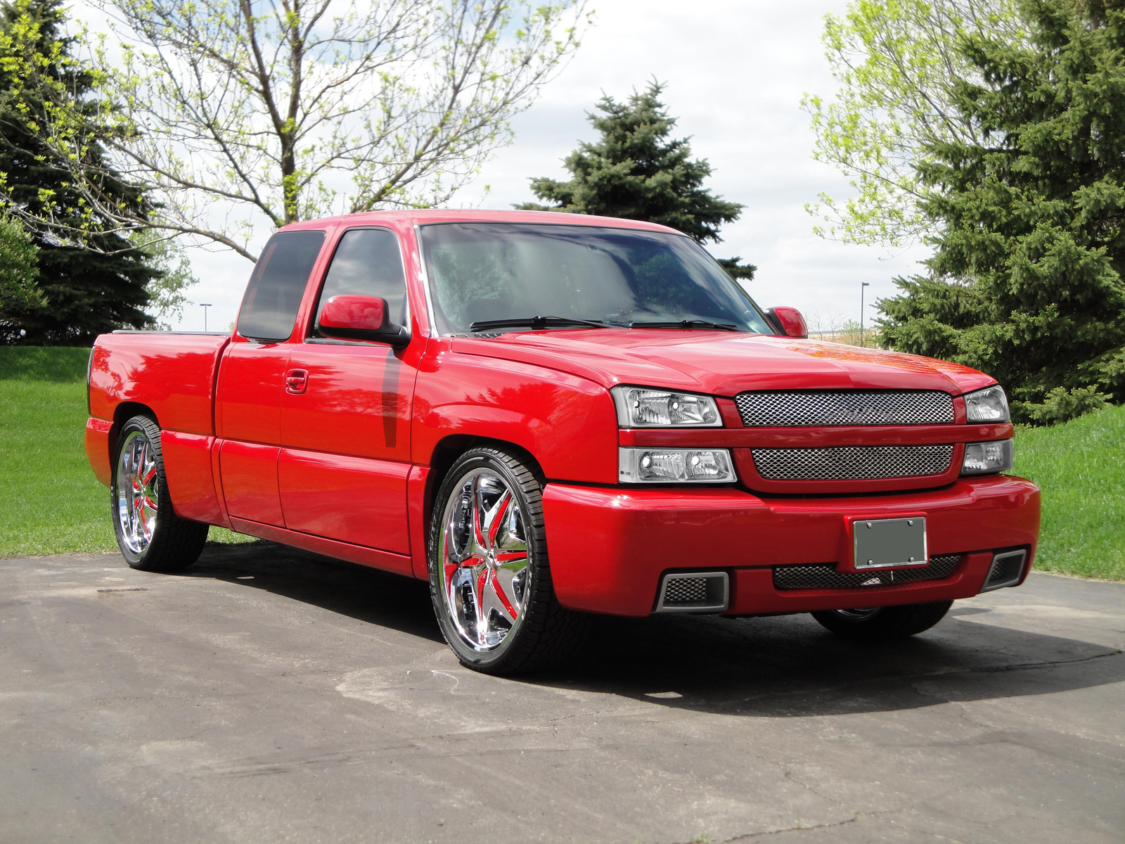 For 2003-2006 Chevrolet Silverado 1500 2500 3500 Chrome Headlights +Bumper Light