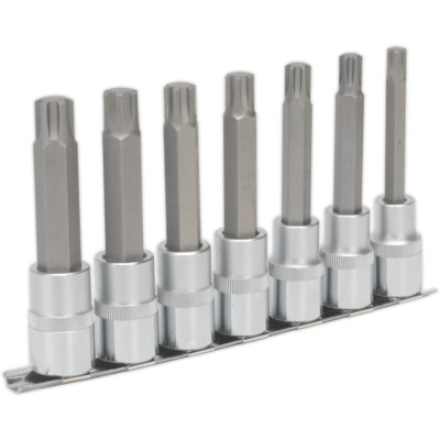 Sealey 7 Piece 1/2'' Drive Ribe Socket Bit Set