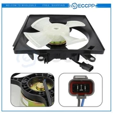 A/C Condenser Cooling Fan Assembly For 2001-2005 Honda Civic 1.7L Passenger Side