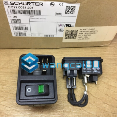 1PCS New For SCHURTER EC11.0031.201 20A Power Socket With Light Switch