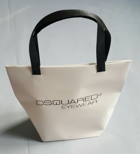 LOTE DE 5 DSQUARED2 GAFAS BLANCAS DE PAPEL DE REGALO BOLSAS DE REGALO CON ASAS DE PLÁSTICO - Imagen 4 de 4