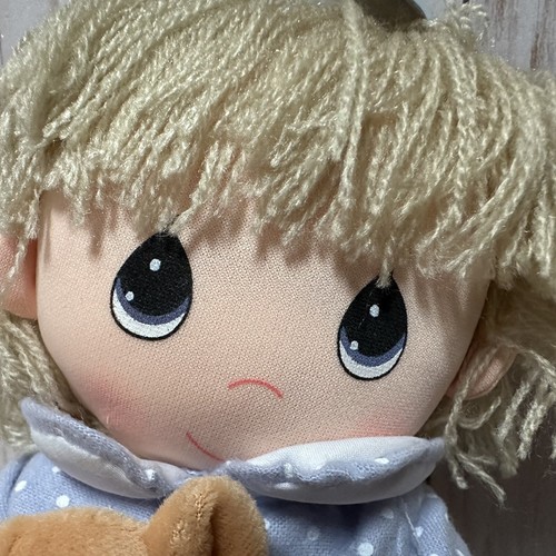 Precious Moments Luv N Care Musical Pull Down Baby Plush Boy Holding Teddy Bear - Picture 3 of 8