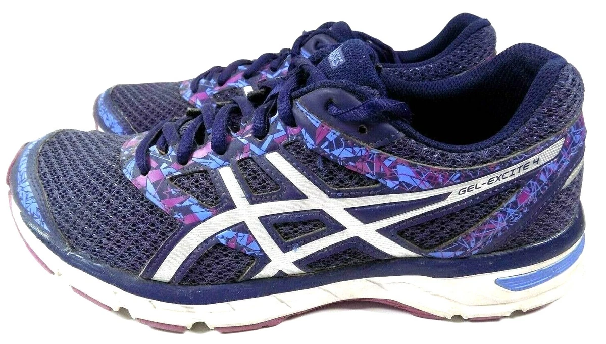Asics Womens Gel Excite 4 T6E8N Indigo Blue Running Shoes US 10