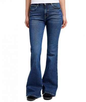 LEE Breese Skinny Flare Stretch Denim Jeans - Rain Falls Blue W28 L33