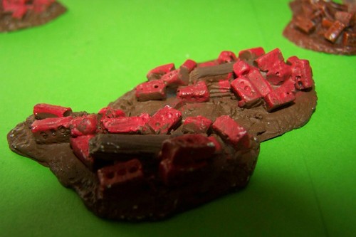 o gauge six sections of fallen brick rubble piles unpainted - Picture 2 of 3