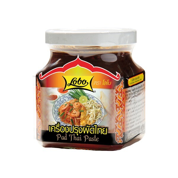 Pad Thai Paste im Glas 280g für gebratene Nudeln von Lobo Paste für Bratnudeln