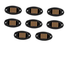 Rock Lights Ultra Bright LED Neon Underglow Lights Waterproof 8 Pods Yellow