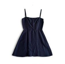 Reformation Linen Mini Dress Navy Blue Size 0