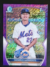 DANGELO SARMIENTO 2023 Bowman Chrome Prospects Purple Shimmer Refractor /250