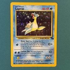 1999 lapras pokemon card proxy cards first edition foil (Fossil FO 10) Weakness Lightning 2 Resistance None None Retreat Cost Lapras 10/62 Holo Vintage Pokemon