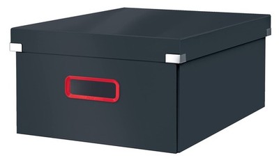 Leitz Click & Store Large Storage Box, Foldable A3 File Box with Lid, Premium St