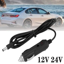 12V 24V DC Car Power Supply Adapter Cord RV Cigarette Lighter Plug 5.5mm x 2.1mm