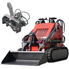HY480C FREE SHIP/unloading Mini Skid Steer Loader 23HP EPA Engine+SNOW BLOWER