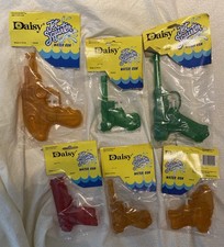 6 RARE VINTAGE 1980's SEALED PACK DAISY JET SQUIRTERS WATER GUNS NOS