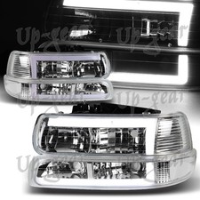 For 1999-2002 Chevy Silverado 1500hd 2500hd Drl Led Chrome Headlightsbumper For 1999-2002 Chevy Silverado 1500hd 2500hd Drl Led Chrome Headlightsbumper