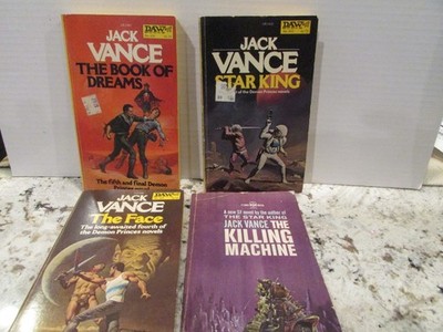 Jack Vance 4 Vintage Paperback Sci-Fi Novels Daw Books/Berkley Great Lot!!