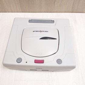SEGA SATURN console Japan white bundle with 2 controllers, 3 games & 8M memory