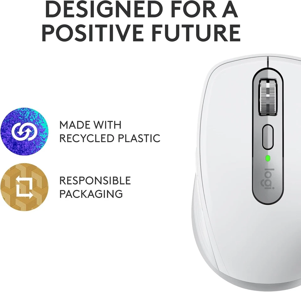 Logitech MX Anywhere 3S Compact Wireless Mouse, Fast Scrolling, 8K DPI, Grey - Image 4 of 4