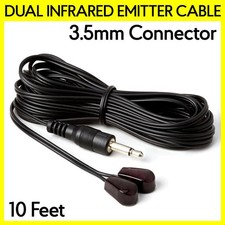 10 FT Dual IR Emitter Cable for Infrared Signal Extender 3.5mm Eye Blink Sensor