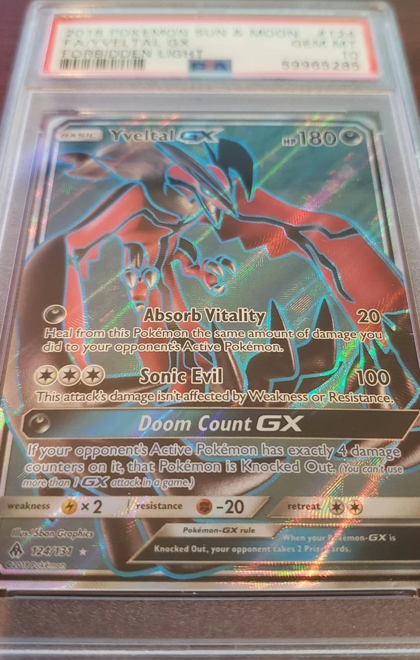 PSA 10 Gem Mint - Yveltal GX Full Art 124/131 - Pokemon S&M: Forbidden Light - Image 3 of 3