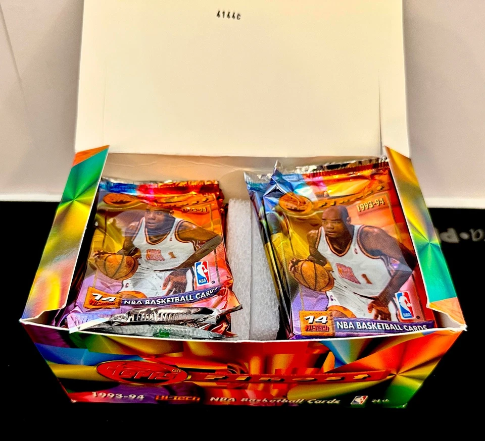 Lote de 219 tarjetas Topps Finest MT 1993 con funda + caja enorme y envoltorios - Shaq/Zo/RCS Foto 3 de 4