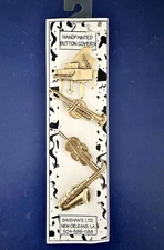 Musical Instrument Button Cover-ups Covers Metal Piano Trumpet Sax Violin