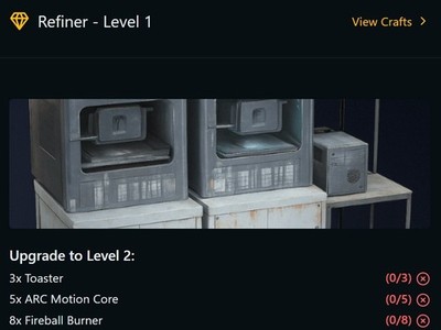   Arc Raiders     Refiner Level 1-2 Upgrade   ( PS5 / Xbox / PC )