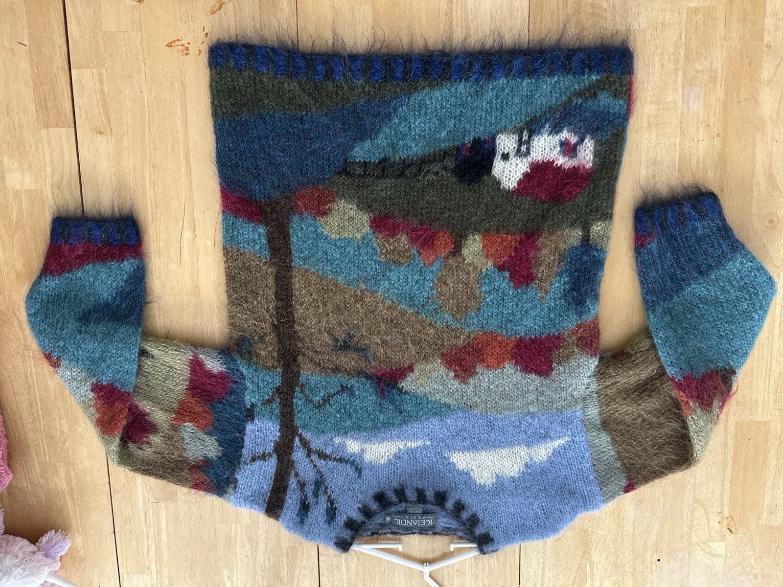 Icelandic Design Wool Blend Pullover sweater Natu… - image 4