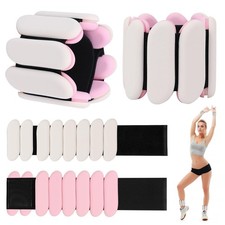 Wrist Weights - 1 Pair 1 lb Each  Adjustable Wearable Wrist Ankle Weights,...