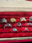 lot  Vintage Estate Rhinestone  Costume Jewelry rings Lot of 16 Pcs