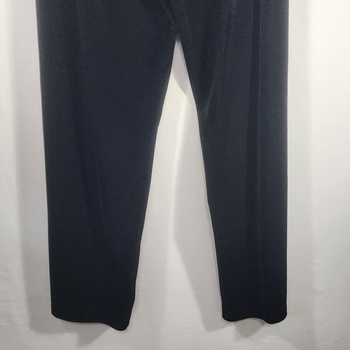 Chicos Size 3 / 3Short Blazer Top Pant Set Velvet-like Black Beaded Embellished - Picture 19 of 24
