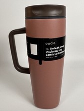 Owala SmoothSip Slider Steel Insulated Travel Mug with Handle 24oz Cozy Cocoa