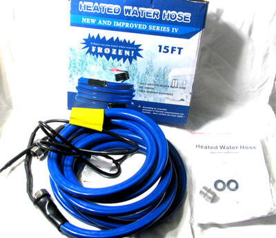 15ft Heated Water Hose for RV Camping Drinking Garden Livestock  Open Box