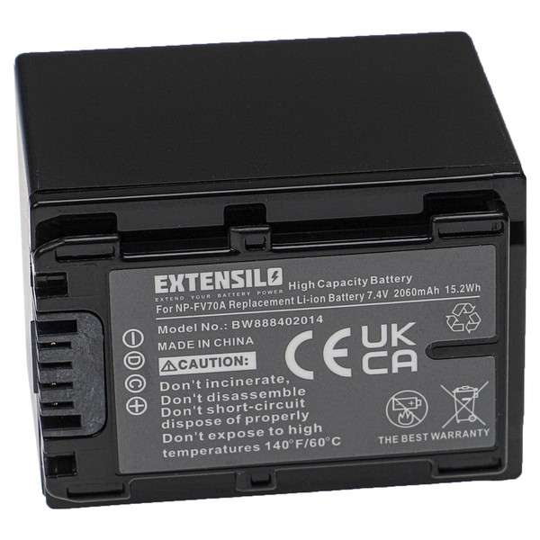 Akku FüR Sony Hdr-Cx360Ve Hdr-Cx410Ve Hdr-Cx450 Hdr-Cx500E 2060Mah 7,4V-image