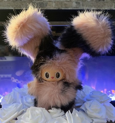  Cute Fluffy Plush Vinyl Figure Bunny Toy Big Eyes Kawaii OOAK Collectible