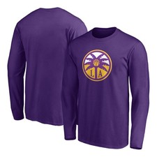 Men's Purple Los Angeles Sparks Primary Logo Long Sleeve T-Shirt