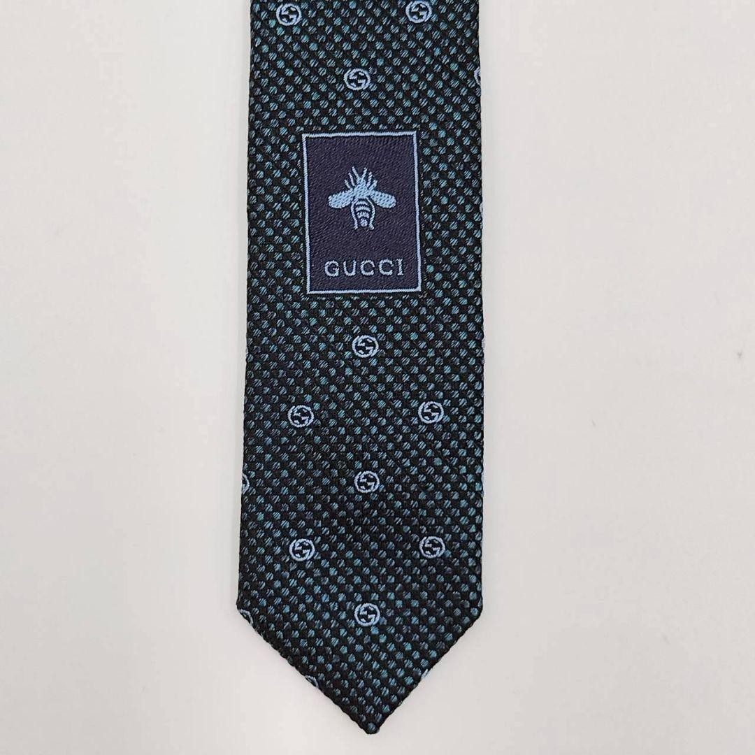 Level Gucci Narrow Tie    Interlocking Jacquard B… - image 13