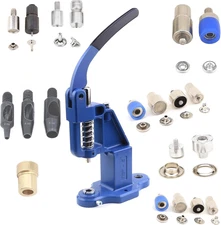 Leather Hand Press Machine Kit for Setting Rivets, Eyelets and Snap Buttons