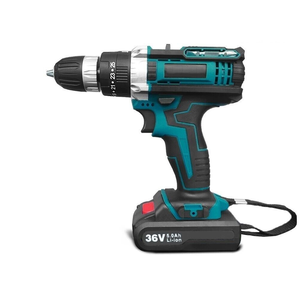 Trapano avvitatore doppia batteria a litio 36V MAX + valigetta 24 accessori LLD foto 3