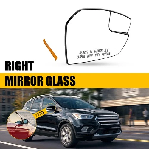 Ciew Mirror Glass For 2018-2019 Ford Escape SEL Right Side Backing Plate Convex