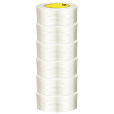 Scotch Filament Strapping Tape: 2 in. 48mm actual x 60 yds. Clear 6-pack