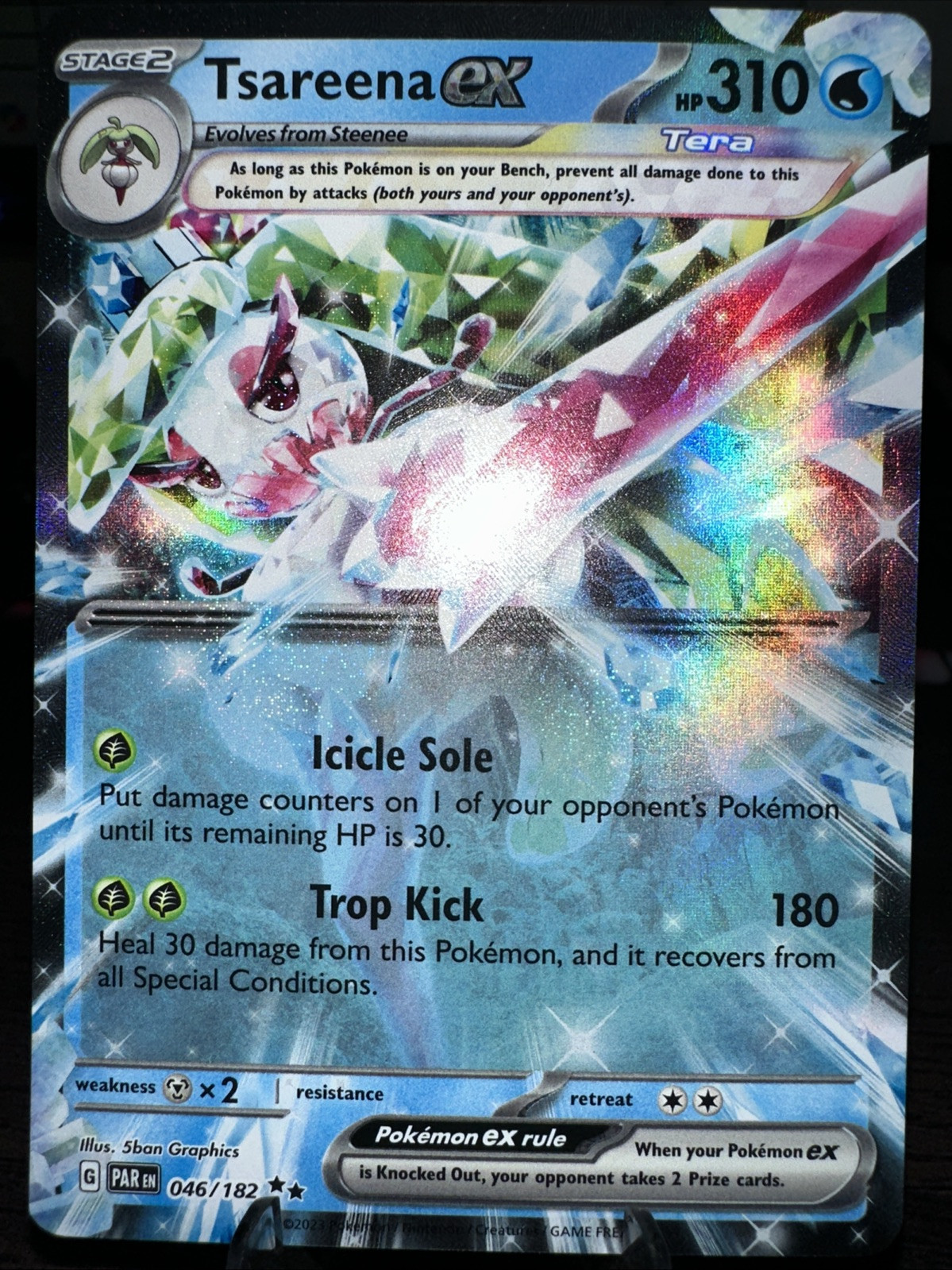 2023 Pokemon Paradox Rift Tsareena EX #46 Double Rare